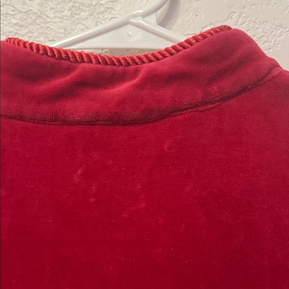 Nordstrom Rich Red Long Sleeve Velour Bathrobe - Picture 15 of 16